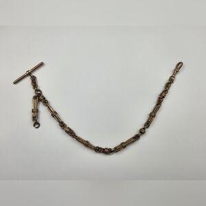 Vintage/Antique Chucky Brass/GF Pocket Watch Chain 12"